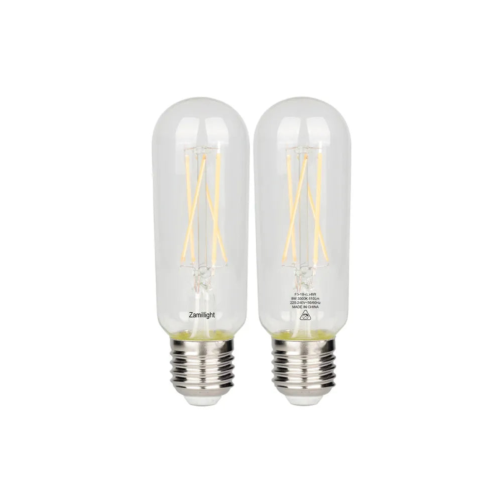 Filament LED 8 Watt Clear E27 warm white | ليد شعيرات 8 وات شفاف E27 إضاءة أصفر