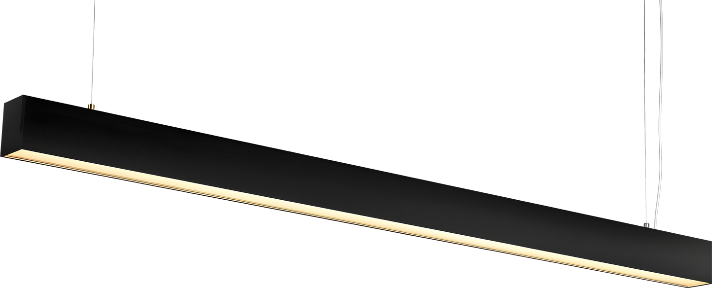 Linear Aluminum 120 cm 48W white lights 5700k zamillight white Body | لينير ألومنيوم خطي تعليق 120 سم- 48 وات أسود - إضاءة ابيض
