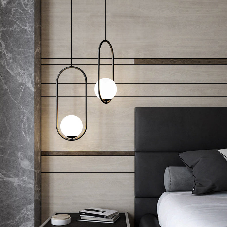 Modern Pendant lamp | Modern suspension lighting with a black frame