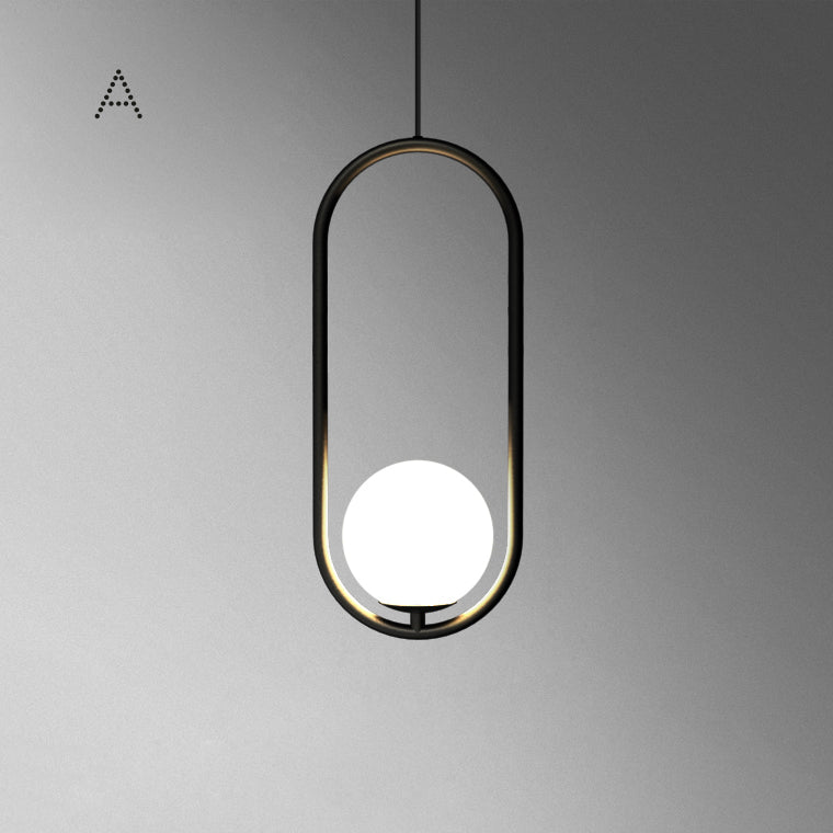 Modern Pendant lamp | Modern suspension lighting with a black frame