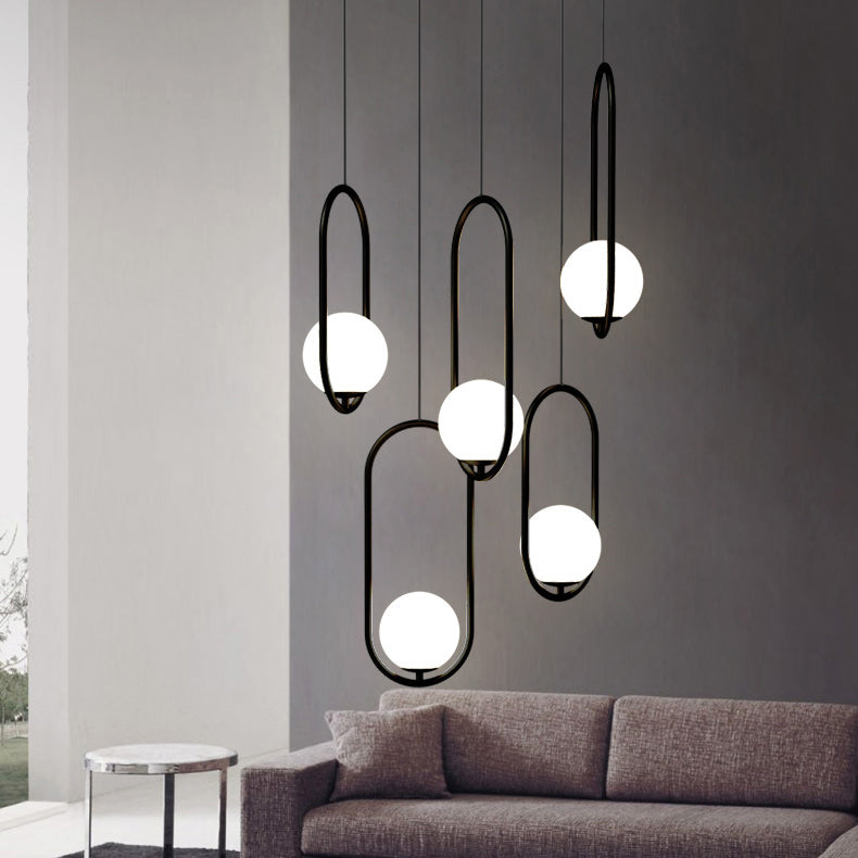 Modern Pendant lamp | Modern suspension lighting with a black frame