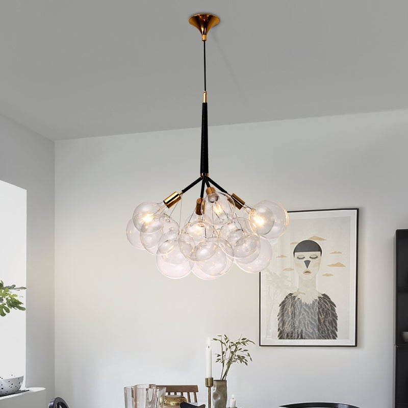 Lighting hanging balls brown and amber glass | decorative Hanging light