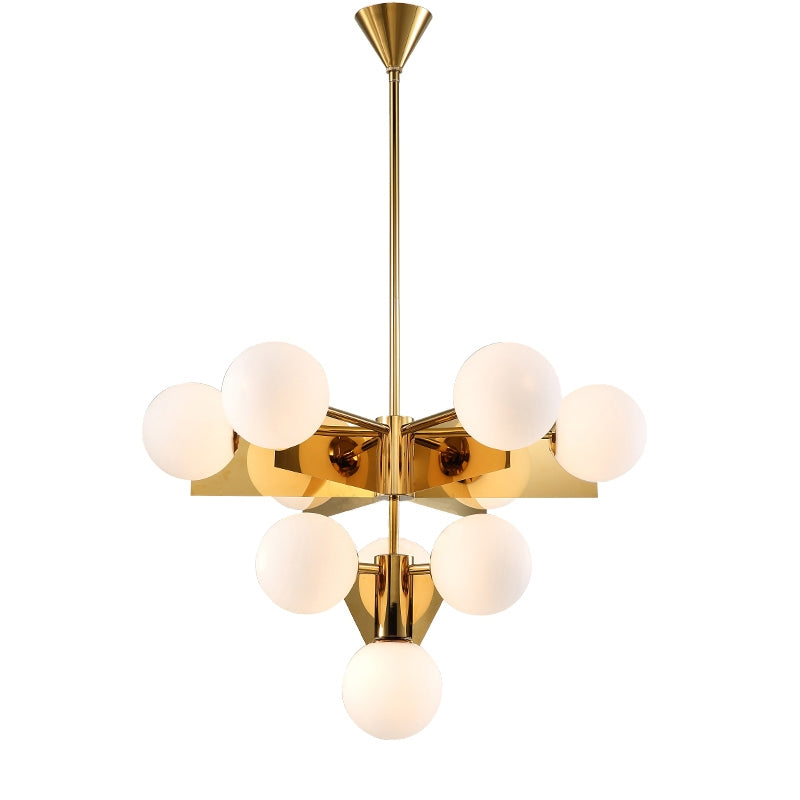 Decorative lighting coated with copper and glass rollers decorative hanging light