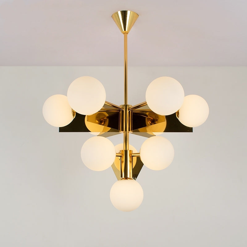Decorative lighting coated with copper and glass rollers decorative hanging light