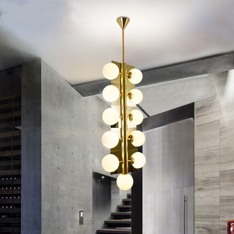 Decorative lighting coated with copper and glass rollers decorative hanging light