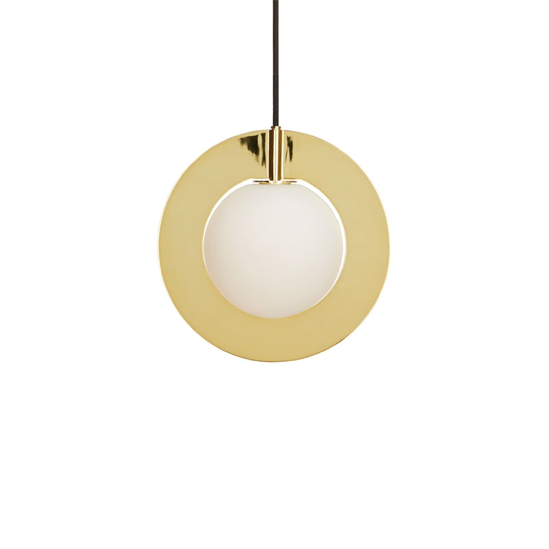 Pendant light in gold and white | decorative Hanging light