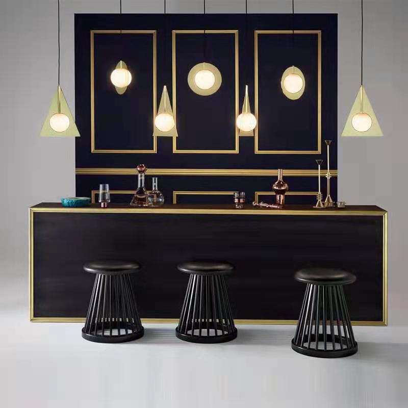 Pendant light in gold and white | decorative Hanging light