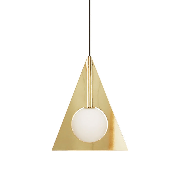 Pendant light in gold and white | decorative Hanging light