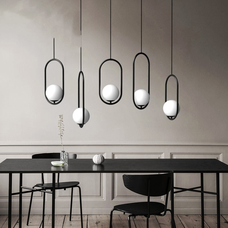 Modern Pendant lamp | Modern suspension lighting with a black frame