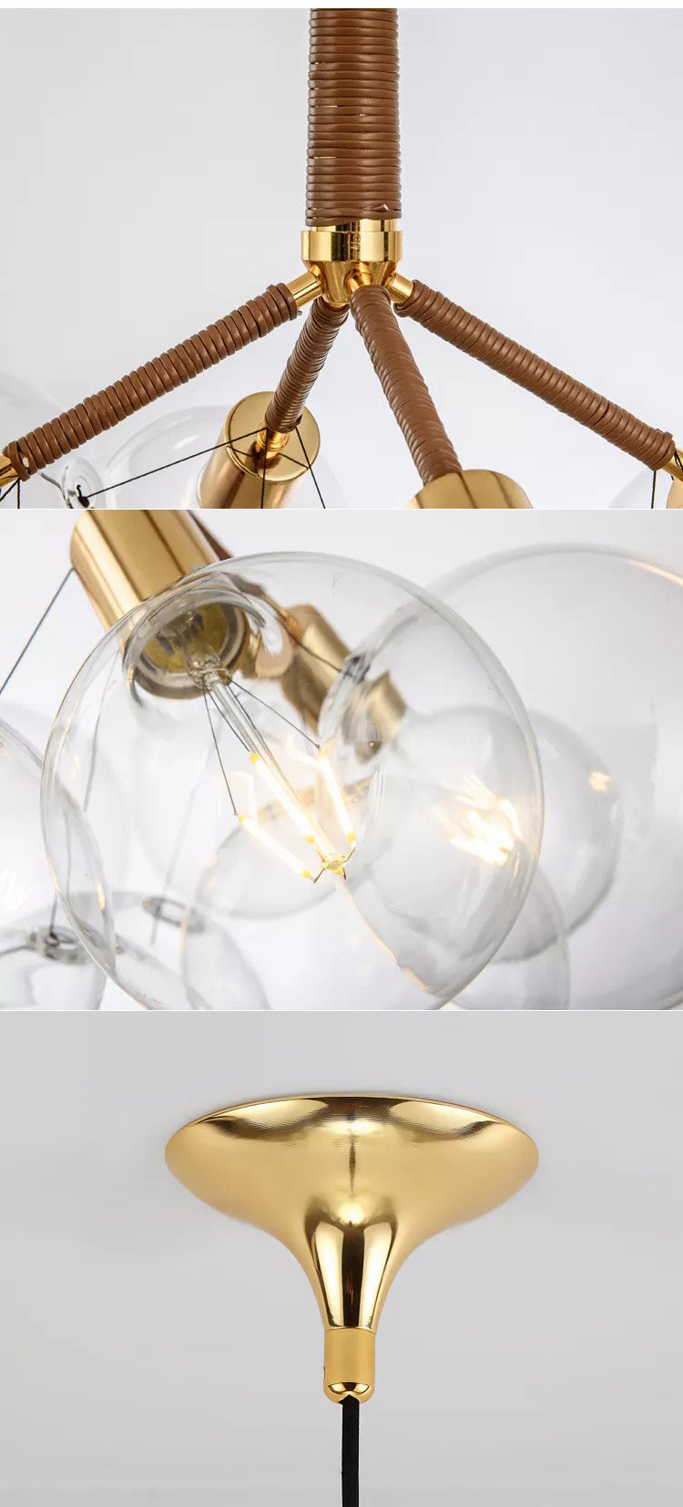 Lighting hanging balls brown and amber glass | decorative Hanging light