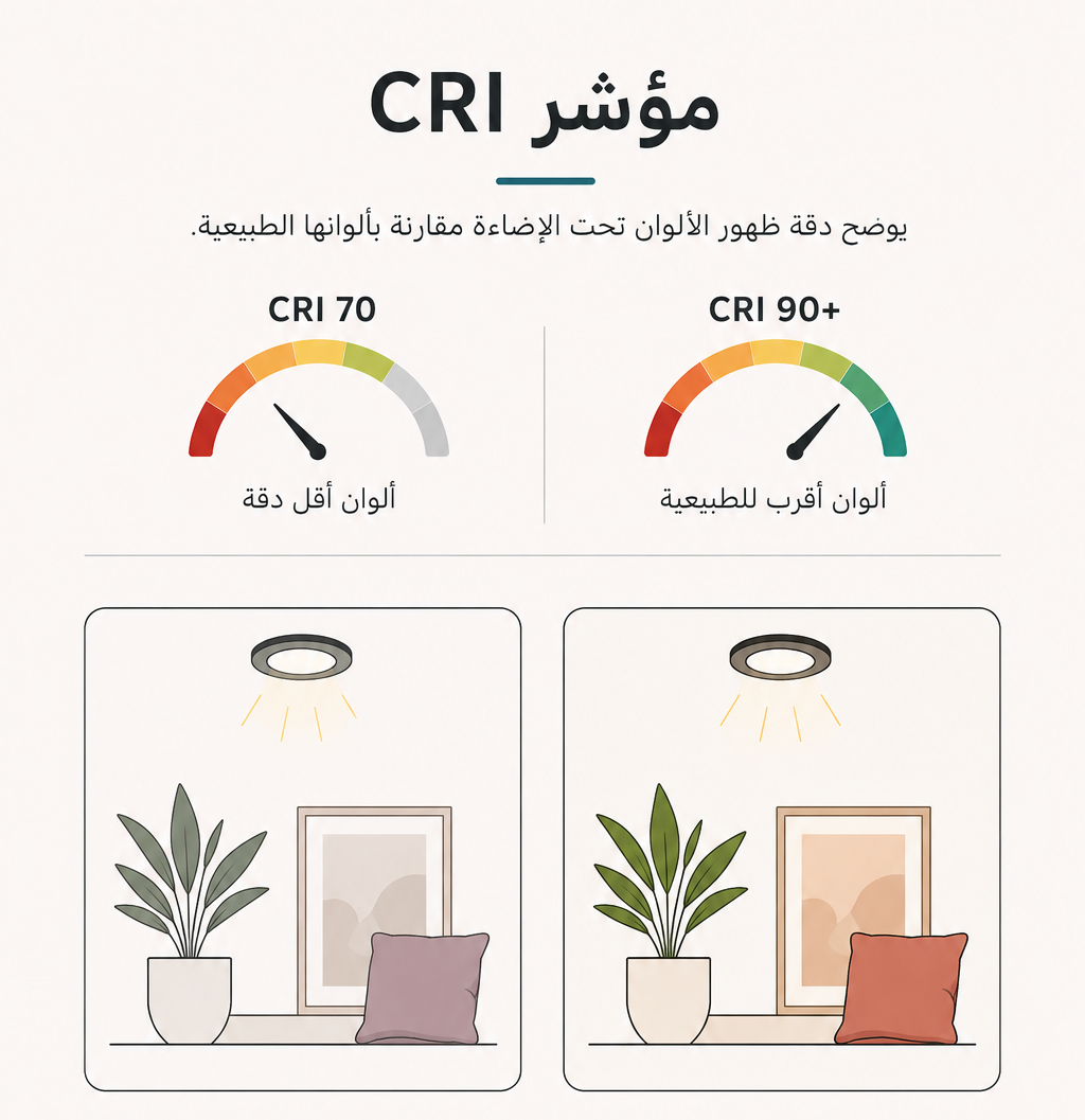 ما معنى CRI في الإنارة؟