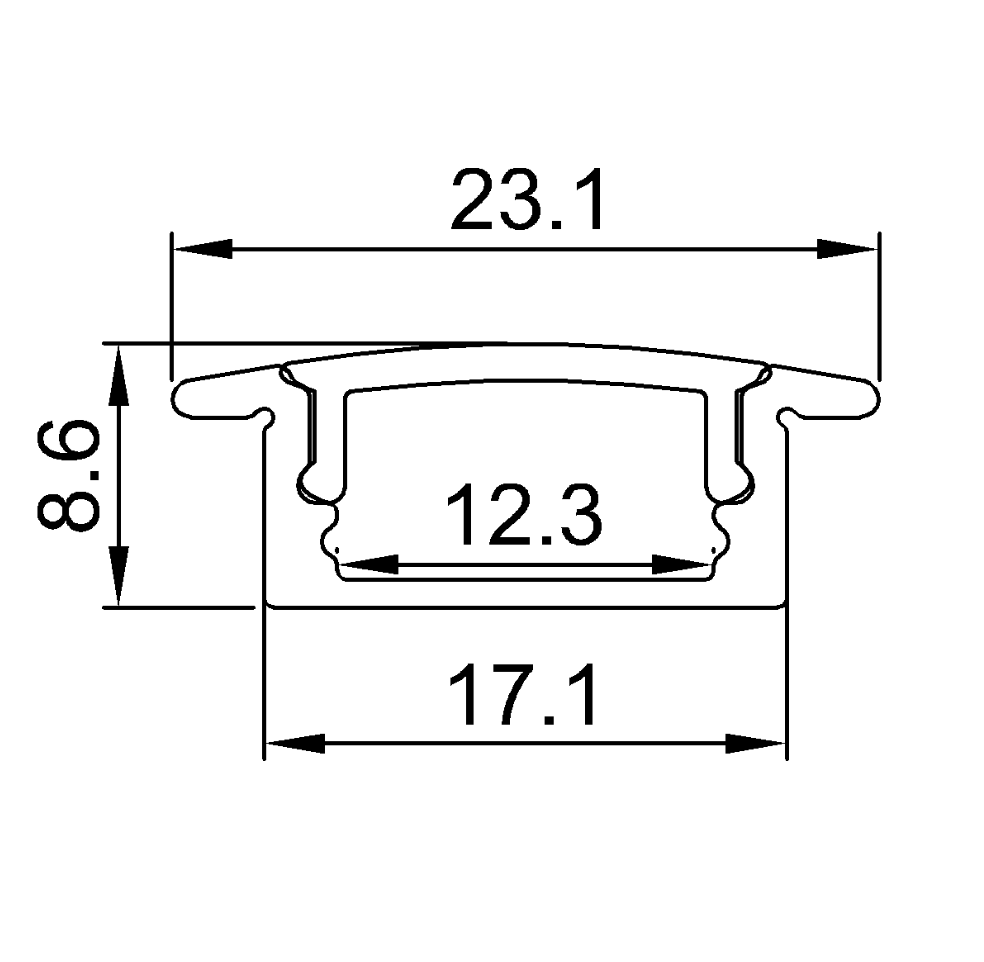 بروفايل ألمنيوم مدمج 001