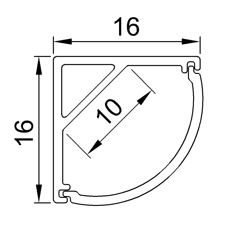 بروفايل ألمنيوم زاوية 006