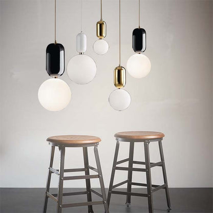 Metal and glass hanging lighting | Modern Pendant Light