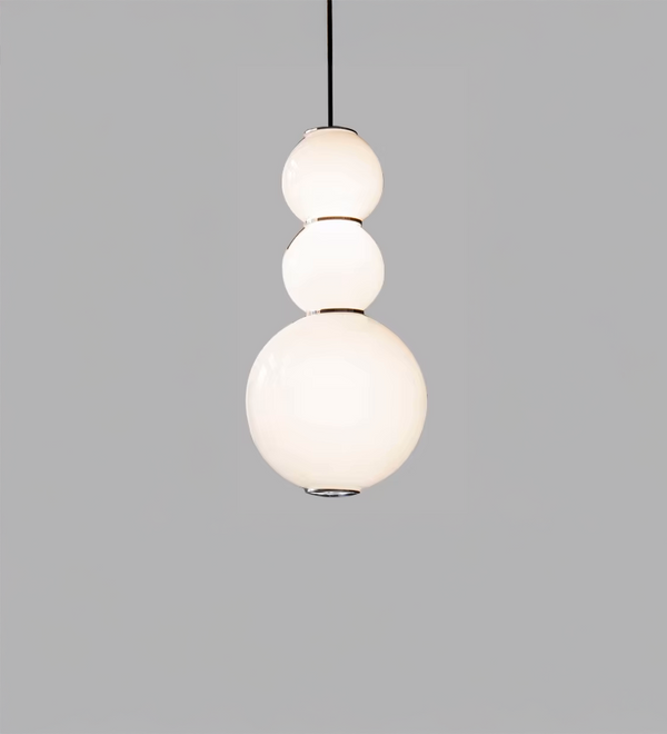 إنارة تعليق زجاجية بكرات بترتيب عمودية