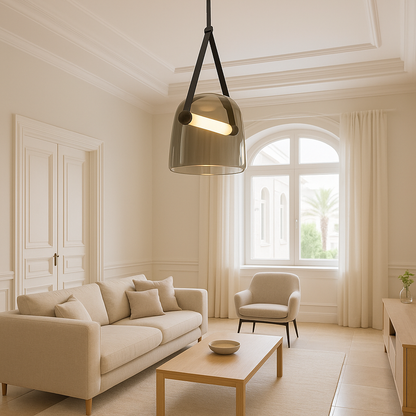 Modern pendant lighting in smoky color | decorative Hanging light