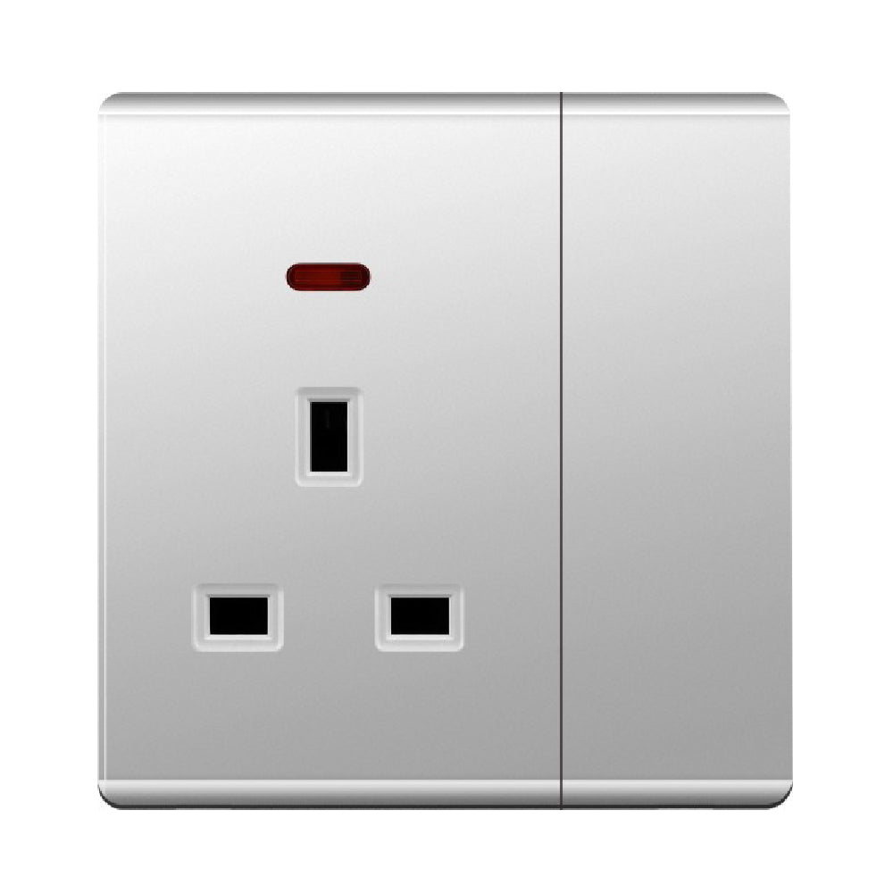 فيش جداري بمفتاح ومؤشر تشغيل