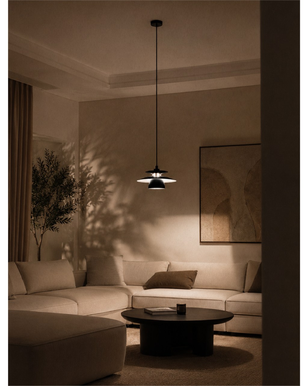 Decorative Lighting Black and Satin Nickel | BRENDA