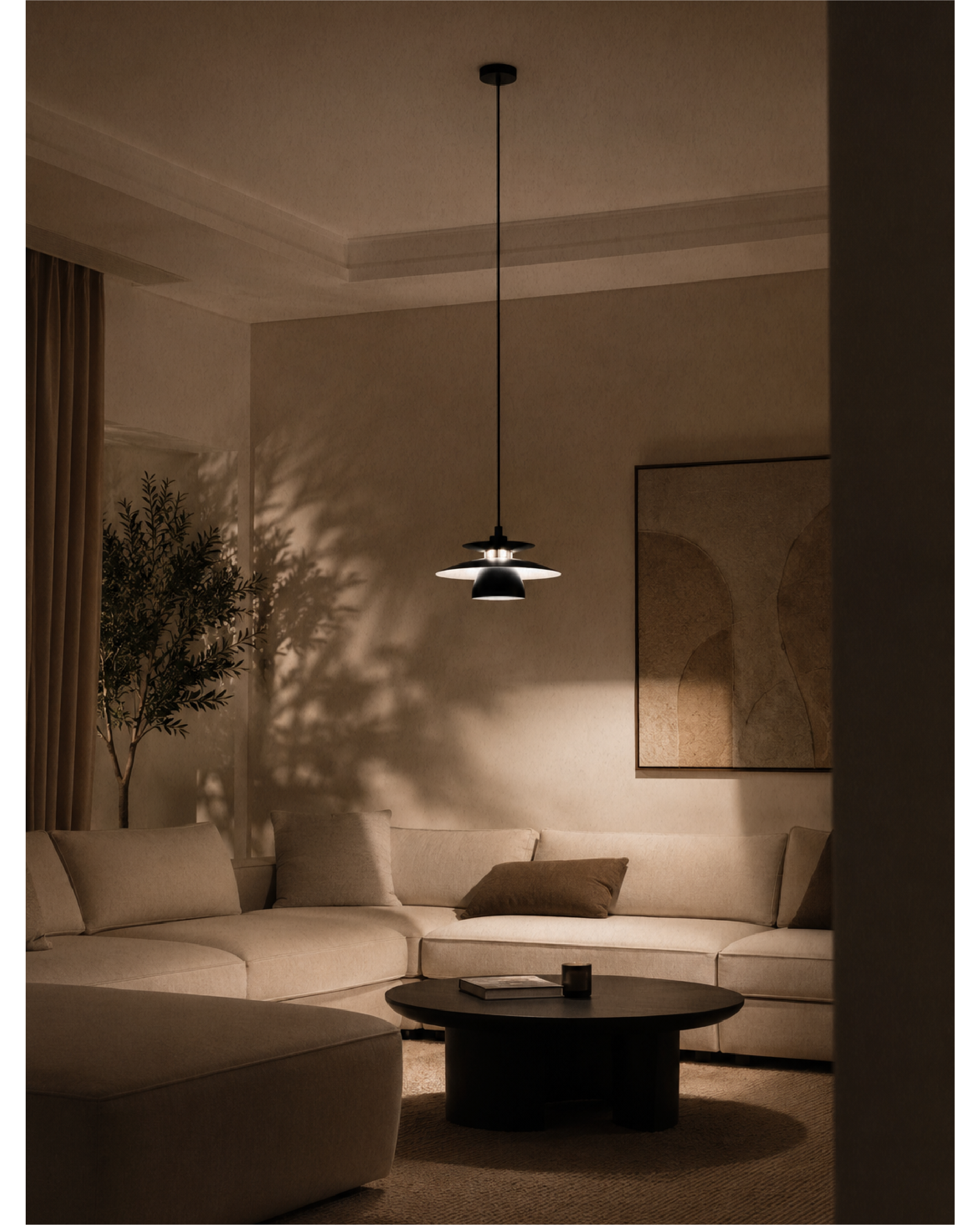 Decorative Lighting Black and Satin Nickel | BRENDA