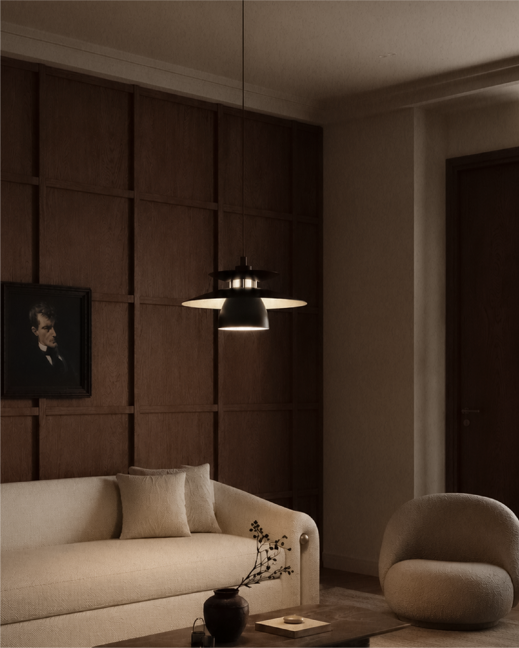 Decorative Lighting Black and Satin Nickel | BRENDA