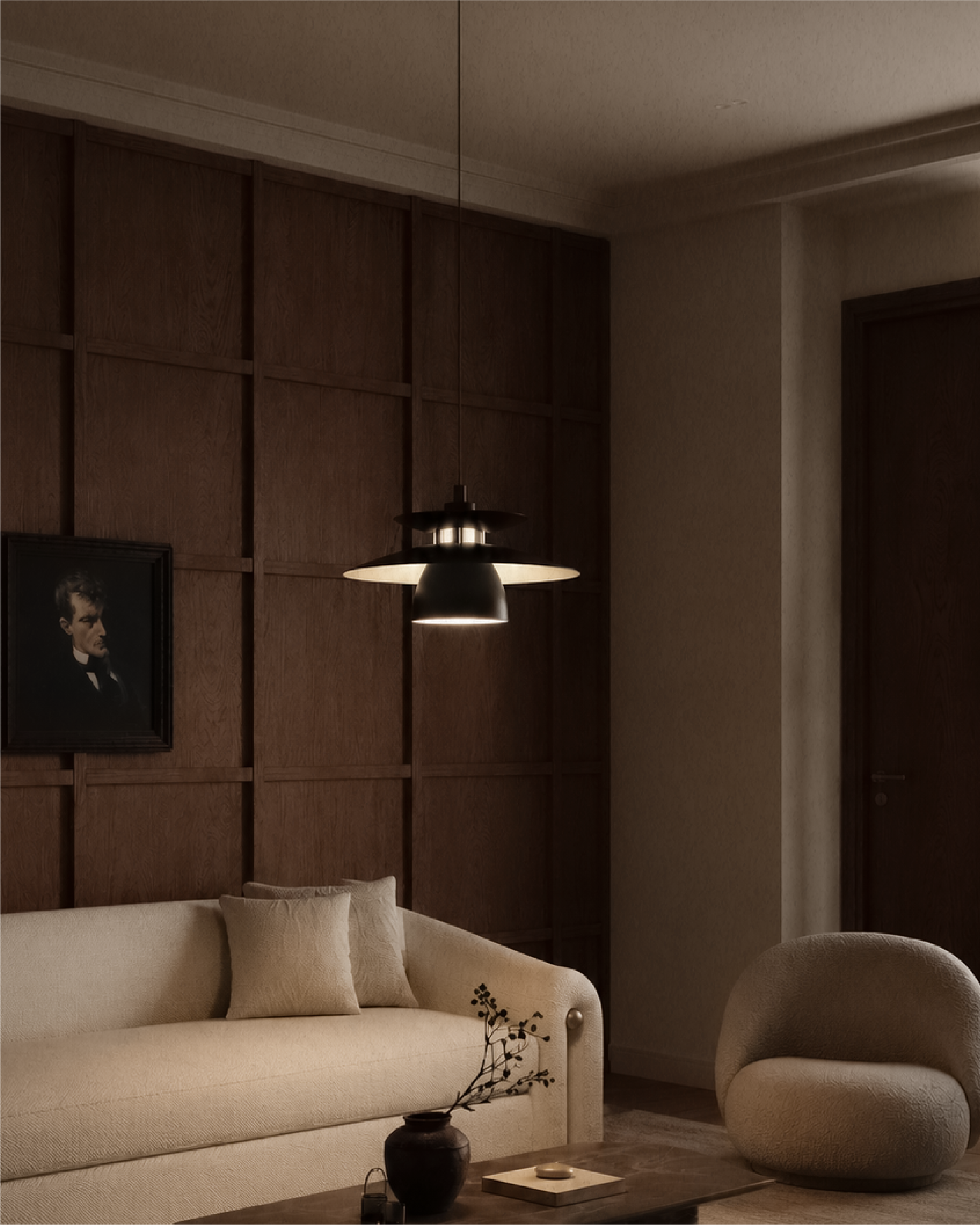 Decorative Lighting Black and Satin Nickel | BRENDA
