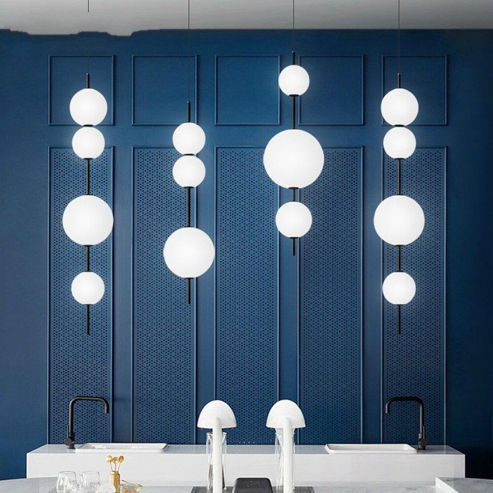 Graduated spherical pendant lighting