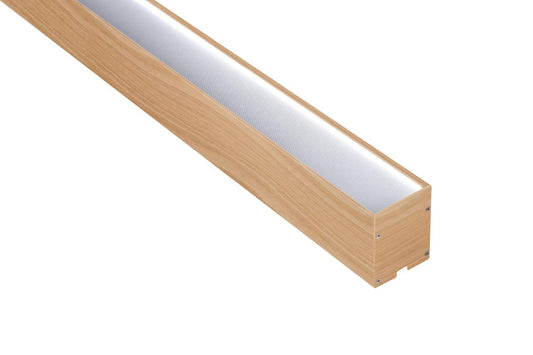 Linear Aluminum 120 cm 48W Natural white lights 4000K  zamillight  wooden Body   | لينير ألومنيوم خطي تعليق 120 سم - 48وات - خشبي- إضاءة اوف وايت