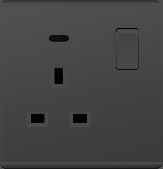 فيش ثلاثي 13 أمبير مع لمبة مع مفتاح صغير