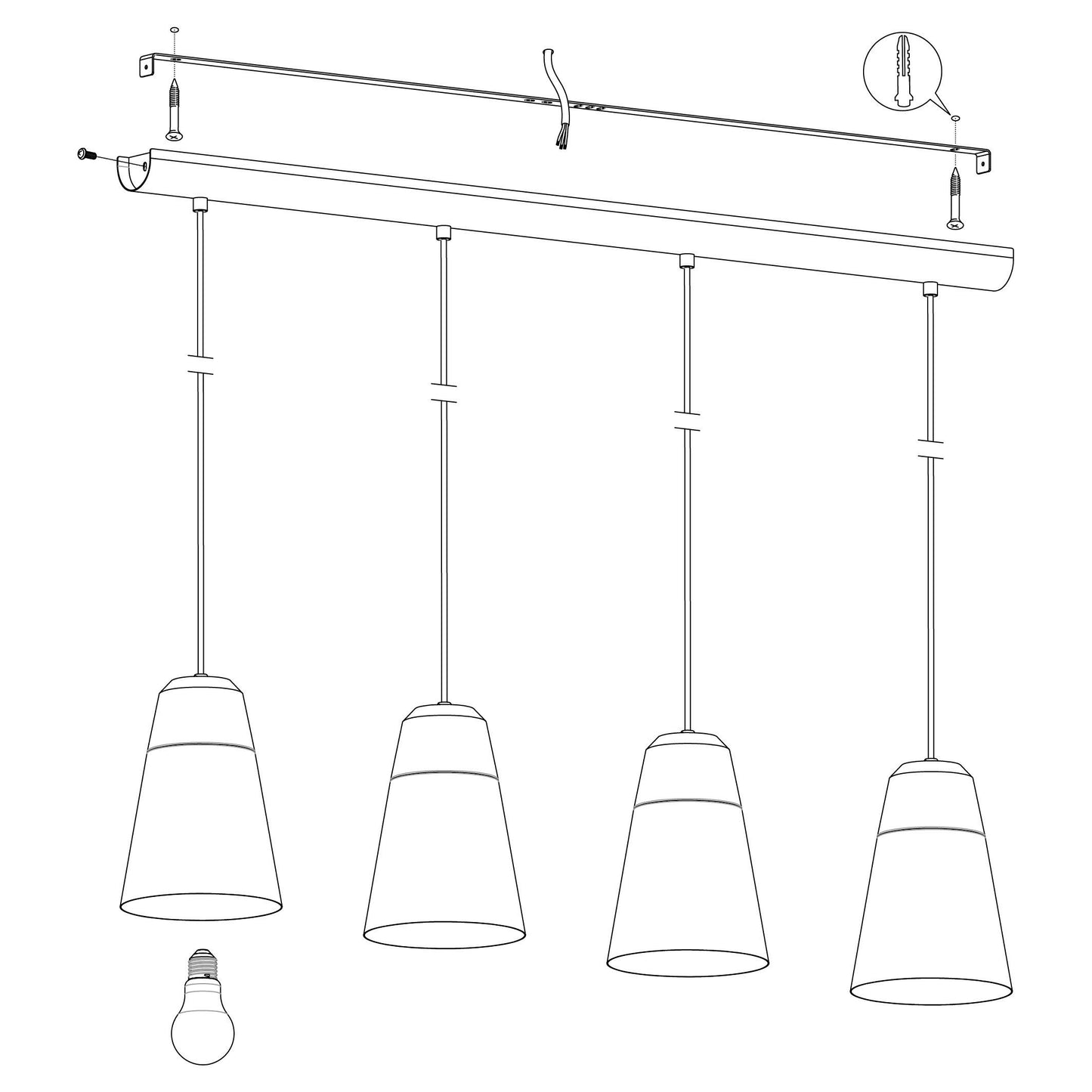إنارة ديكورية معلقة | CANTERRAS Indoor Pendant Light