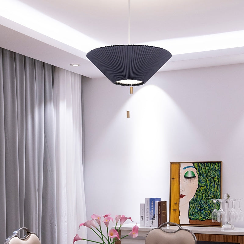 إنارة تعليق قماش زرقاء