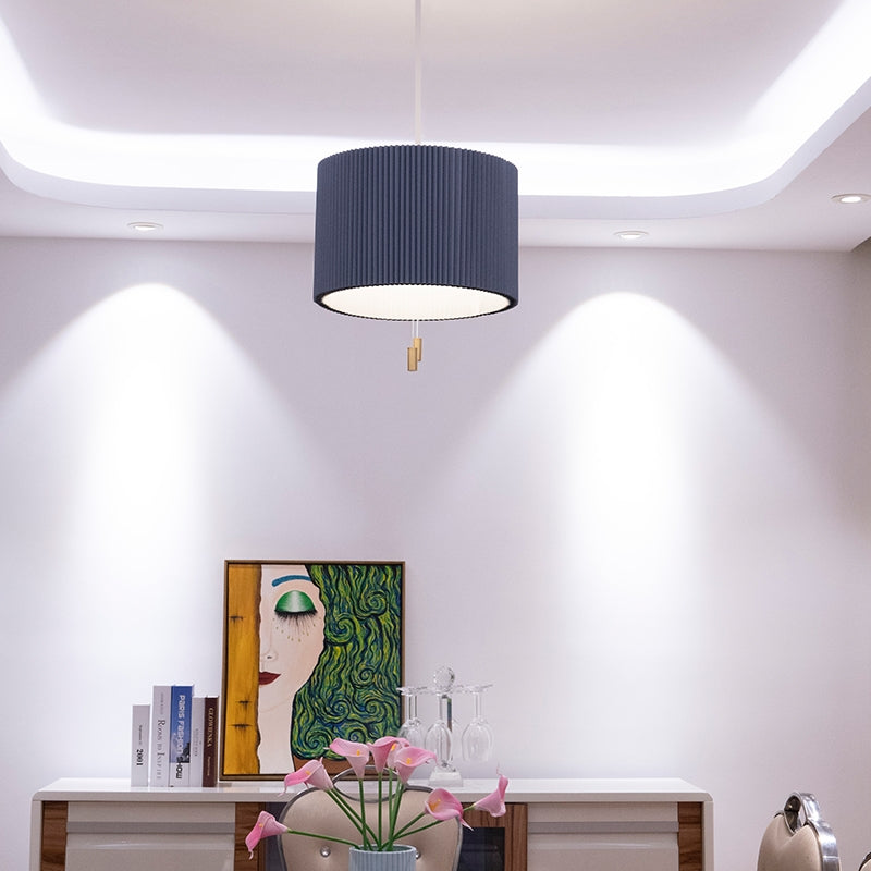 إنارة تعليق قماش زرقاء