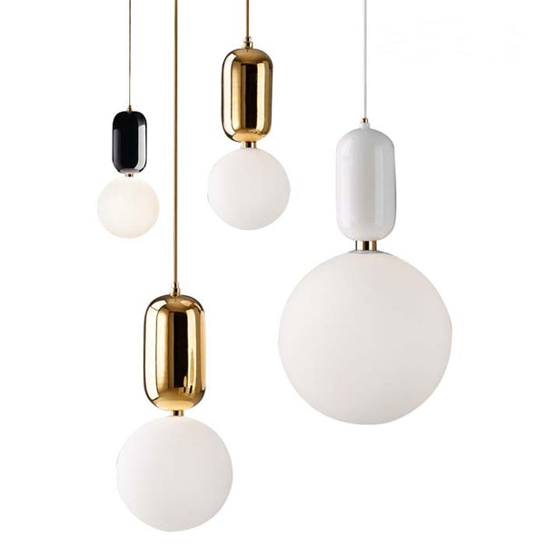 Metal and glass hanging lighting | Modern Pendant Light