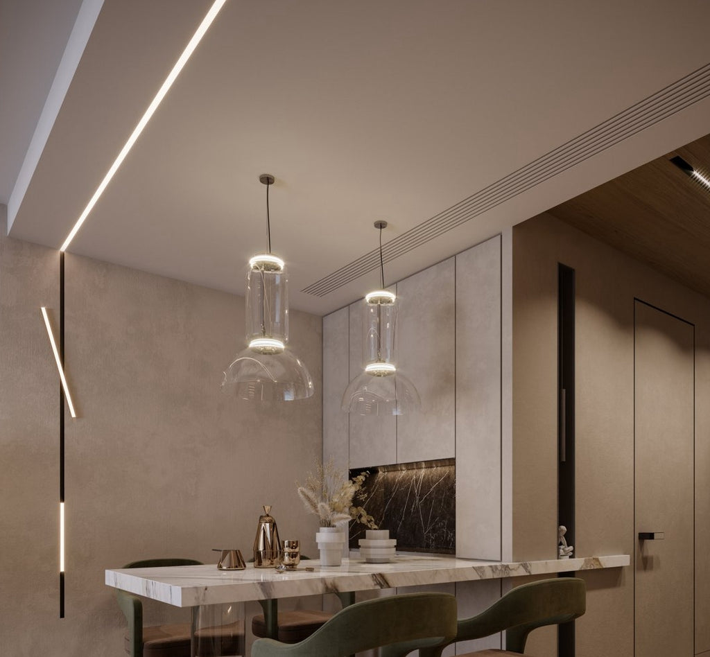 إنارة أنبوبية زجاجية بقبة سفلية